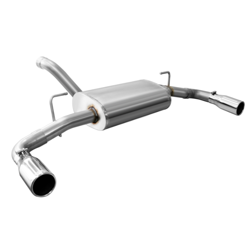 Corsa 2018-2024 Jeep Wrangler JL 2.5in Dual Rear Exit Polished Tips Sport Axle-Back Exhaust-SR1 Performance