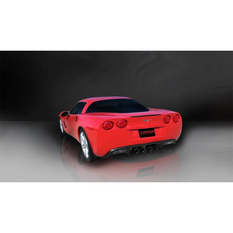 Corsa 2005-2007 Chevrolet Corvette C6 6.0L V8 Black Xtreme Axle-Back Exhaust-SR1 Performance