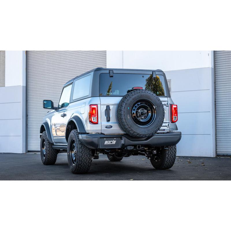 Borla 21-22 Ford Bronco 2.7L 2DR/4DR T-304 Stainless Steel Cat-Back Touring Exhaust - Brushed-SR1 Performance