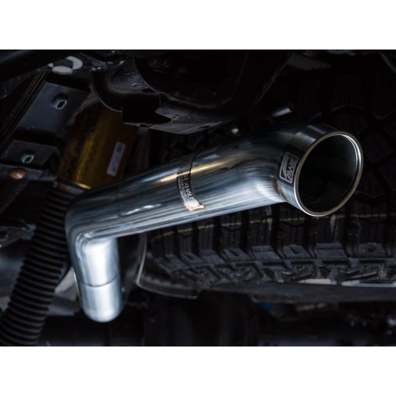 AWE Tuning 22-23 GMC Sierra 1500 AT4X 6.2L 0FG Catback Split Dual (Flat Bumper) - Bashguard(No Tips)-SR1 Performance