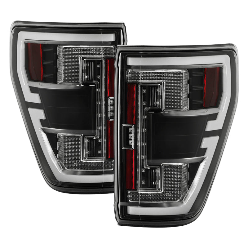 Spyder 21-23 Ford F150 (Halogen w/ Blind Spot) Full LED Tail Lights - Black (ALT-YD-FF15021HALBS-BK)-SR1 Performance