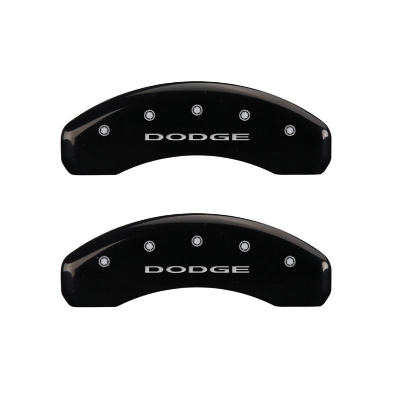 MGP 4 Caliper Covers Engraved Front & Rear With out stripes/Dodge Black finish silver-SR1 Performance