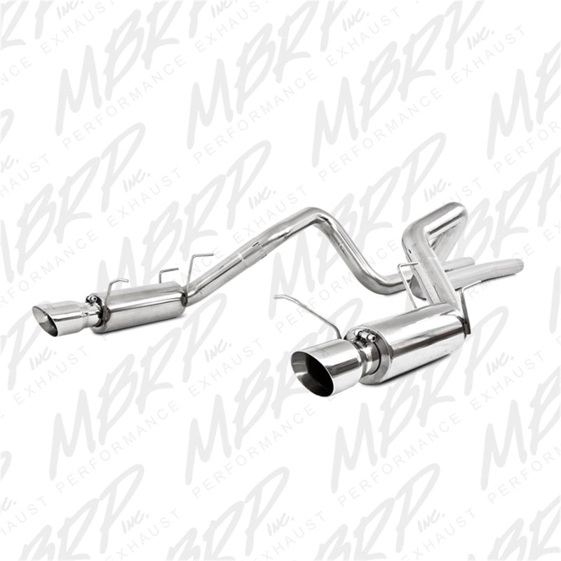 MBRP 11-12 Ford Shelby GT 500 T304 3in Cat Back Dual Split Rear Race Version 4.5in Tips-SR1 Performance