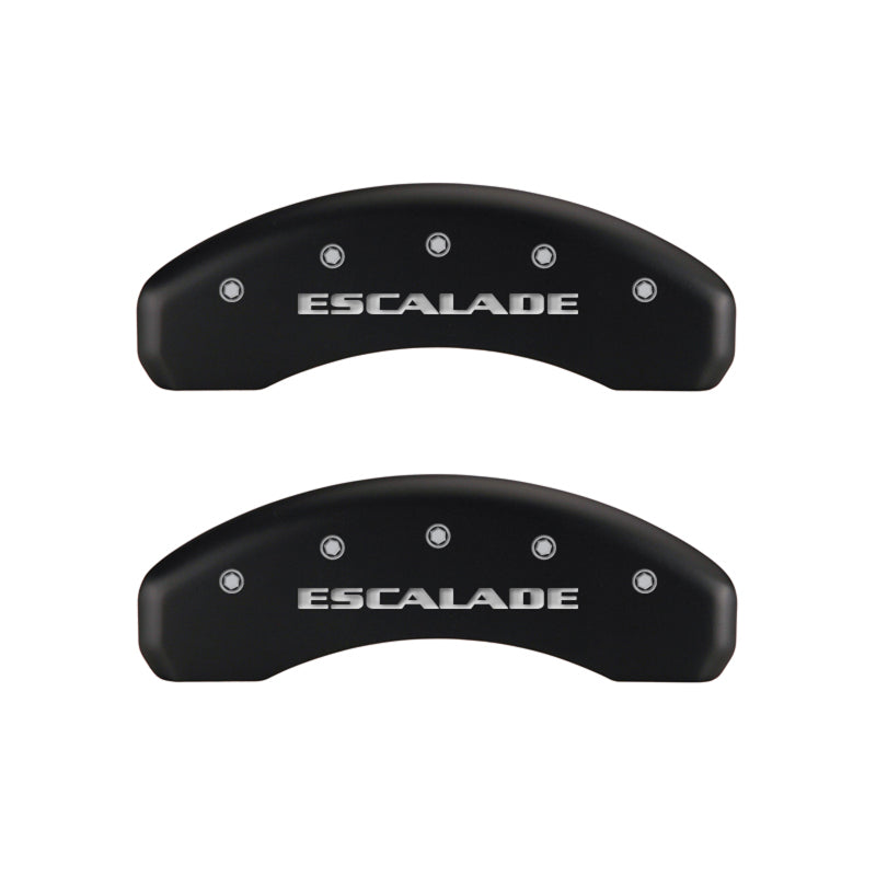 MGP 4 Caliper Covers Engraved Front & Rear Escalade Red finish silver-SR1 Performance