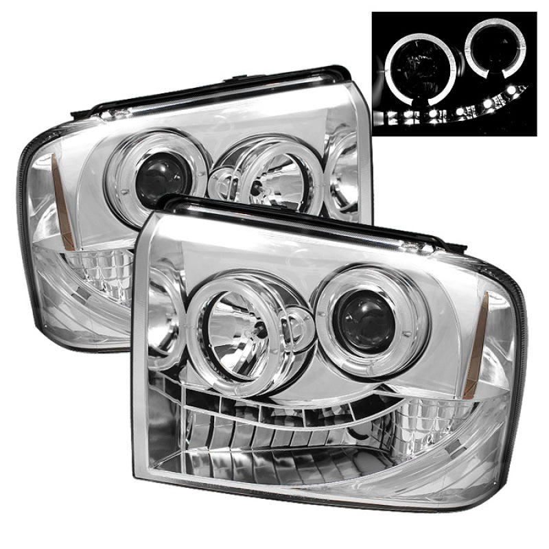 Spyder Ford F250/350/450 Super Duty 05-07 Projector Headlights LED Halo- LED Chrm PRO-YD-FS05-HL-C-SR1 Performance