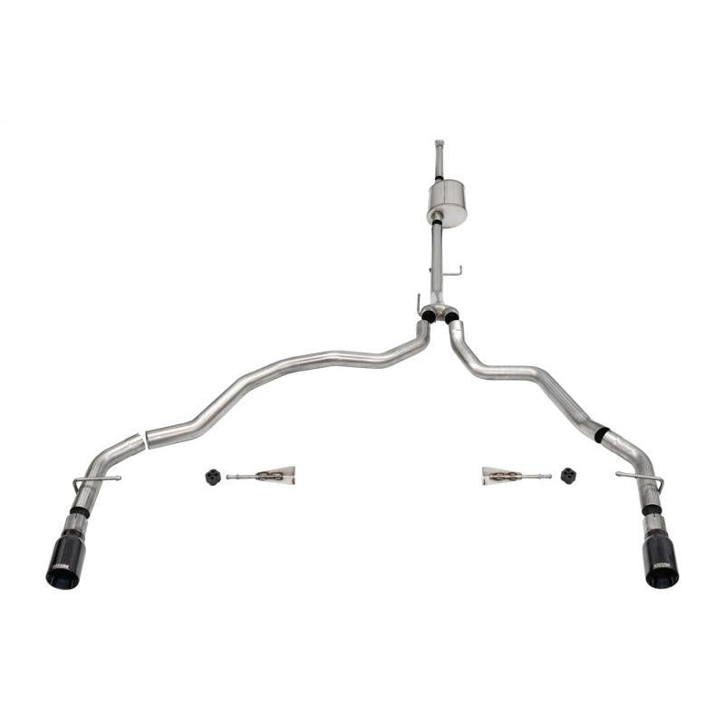 Corsa 2021-2024 Ford F-150 SuperCrew/6.5in Bed 5.0L V8 Sport Cat-Back Dual Rear Exit-Black PVD-SR1 Performance