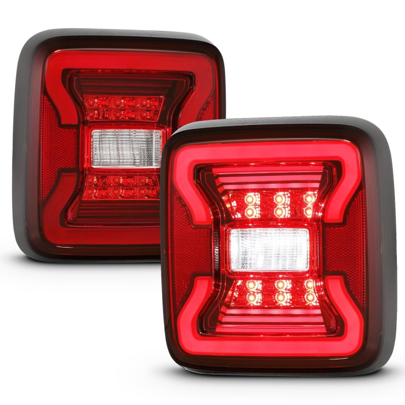 ANZO 18-19 Jeep Wrangler JL LED Taillights Black-SR1 Performance