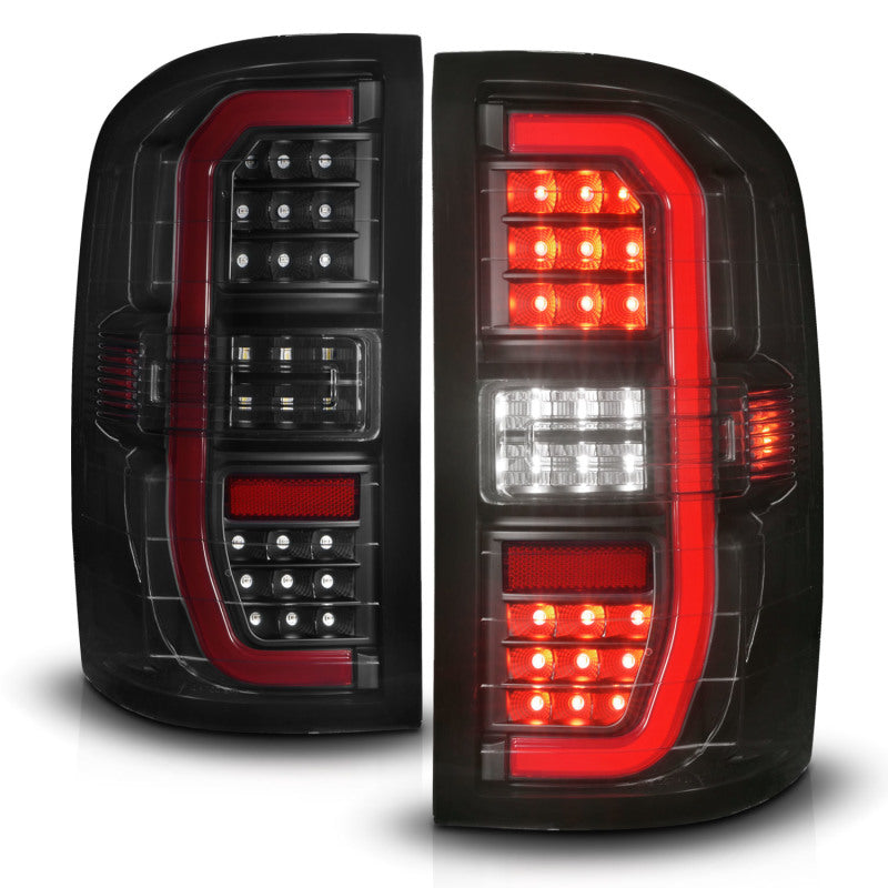 ANZO 14-18 GMC Sierra 1500 Full LED Taillights Black Housing Smoke Lens (w/C Light Bars)-SR1 Performance