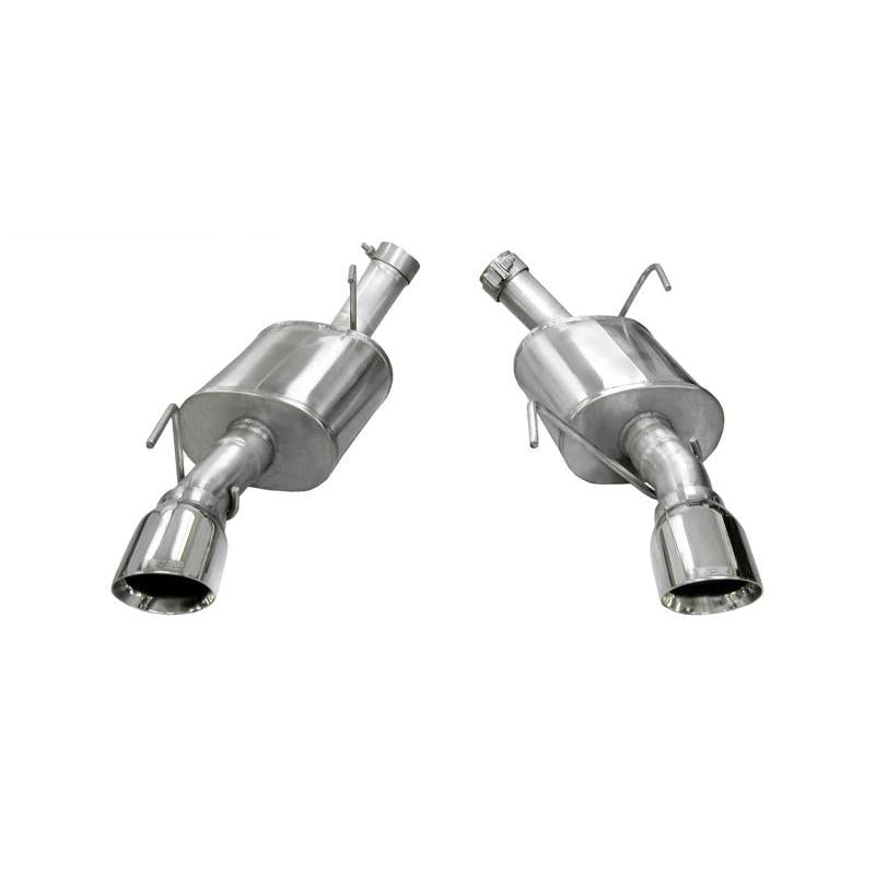 Corsa 2005-2010 Ford Mustang Shelby GT500 5.4L V8 Polished Xtreme Axle-Back Exhaust-SR1 Performance