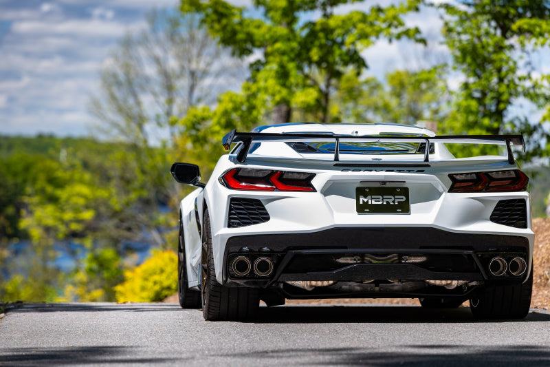 MBRP 20-24 Chevrolet Corvette C8 3in Active Cat Back Quad Split Rear Exit Exhaust w/ AFM Sims-SR1 Performance