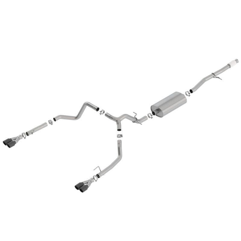 Borla 2019 Chevy Silverado 1500 5.3L V8 CC SB 147.4in WB Touring Cat-Back w/ Quad BC Round Tips-SR1 Performance