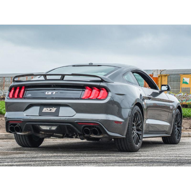 Borla 18-19 Ford Mustang GT 5.0L 2.5in S-Type Exhaust w/o Valves (Rear Section Only) - Black Chrome-SR1 Performance