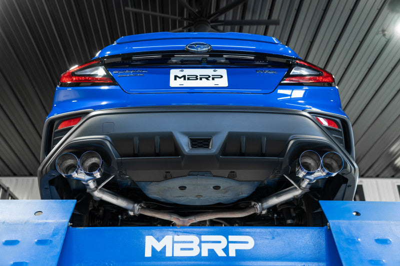 MBRP 2022 Subaru WRX 2.5in Dual Split Rear Exit w/ Quad BE Tips - T304-SR1 Performance