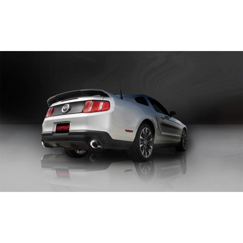Corsa 2011-2014 Ford Mustang GT/Boss 302 5.0L V8 Polished Sport Axle-Back Exhaust-SR1 Performance