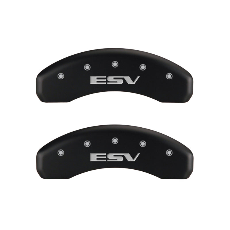 MGP 4 Caliper Covers Engraved Front Escalade Engraved Rear ESV Red finish silver-SR1 Performance