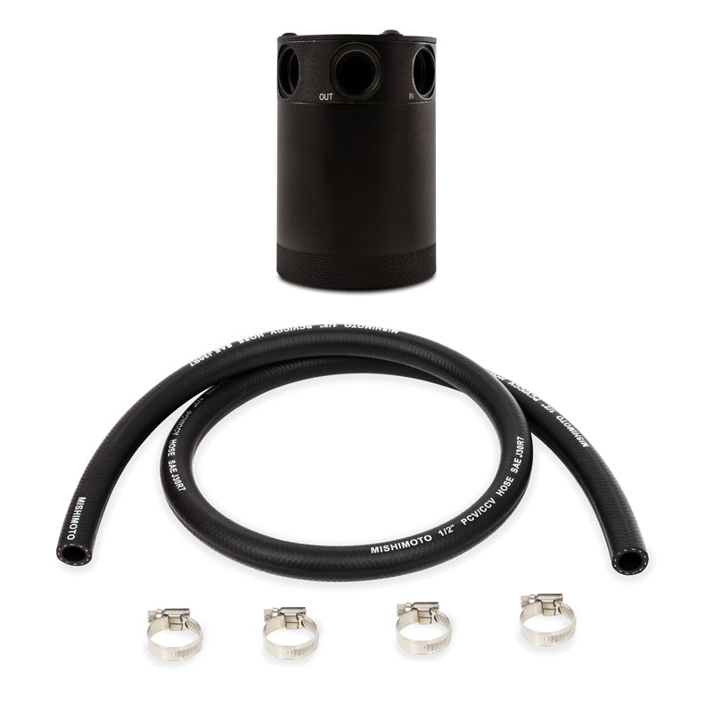 Mishimoto Assembled Universal 3-Port Catch Can Black w/ Hose-SR1 Performance