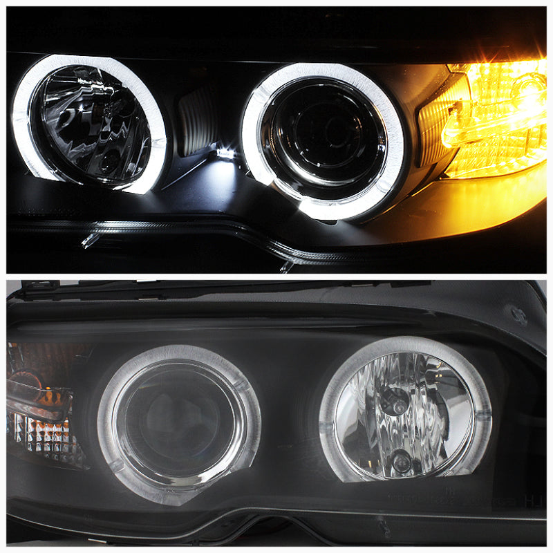 Spyder BMW E46 3-Series 04-06 2 DR Projector Halogen Model- LED Halo Blk PRO-YD-BMWE4604-2DR-HL-BK-SR1 Performance