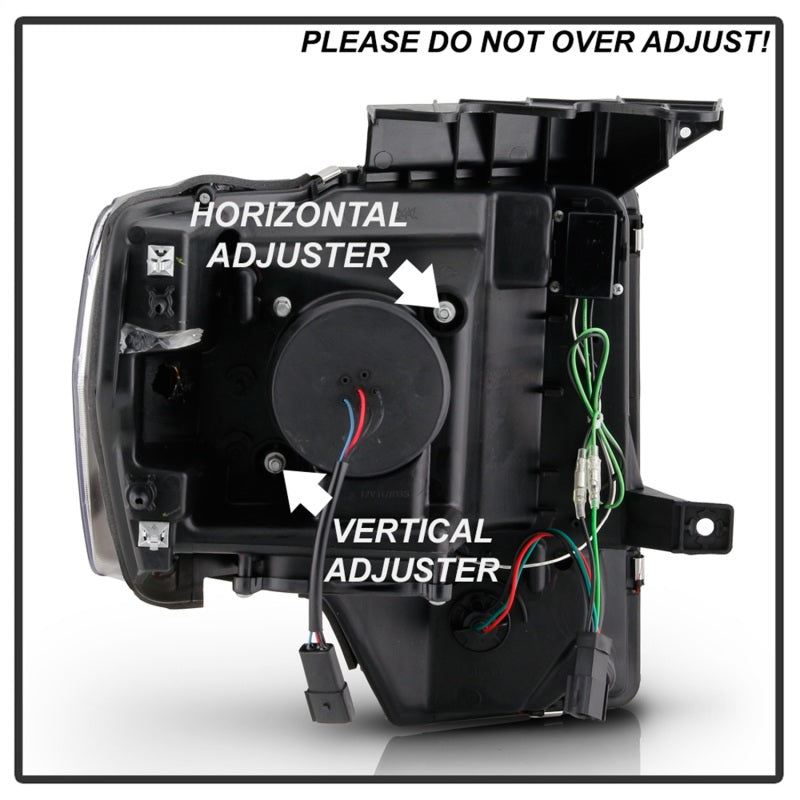 Spyder Ford F150 13-14 Xenon Model Only Light Bar Projector Headlights Black PRO-YD-FF15013PL-BK-SR1 Performance