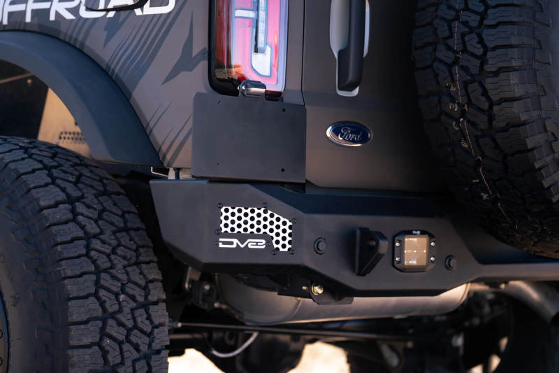 DV8 Offroad 21-22 Ford Bronco MTO Series Rear Bumper with Side License Plate Mount and Recovery Points