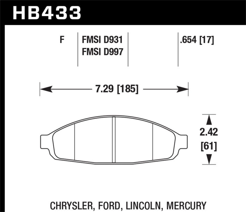Hawk HPS Street Brake Pads-SR1 Performance