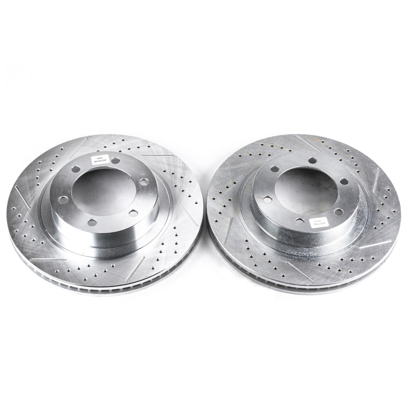 Power Stop 03-09 Lexus GX470 Front Evolution Drilled & Slotted Rotors - Pair-SR1 Performance