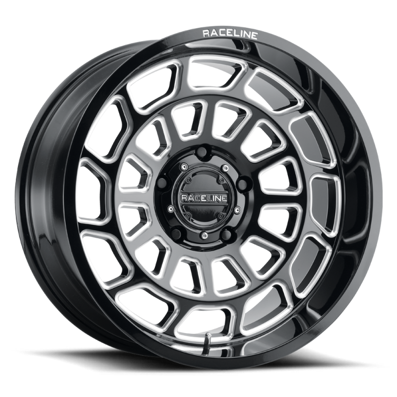 Raceline 955M Warp 20x9 Inch Satin Black & Milled Wheel with 8x165.1 Bolt Pattern, Zero Offset, and 125.2mm Bore
