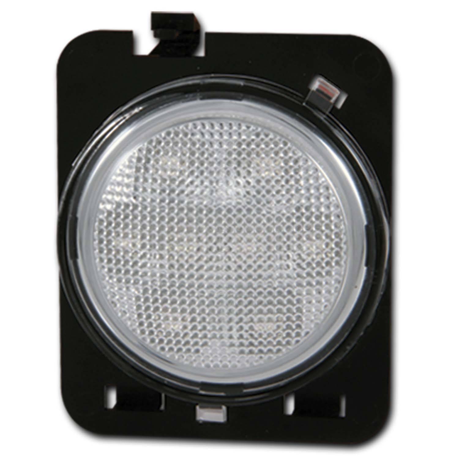 JEEP WRANGLER (JK) 07-18 LED SIDE MARKER LIGHTS CLEAR LENS AMBER