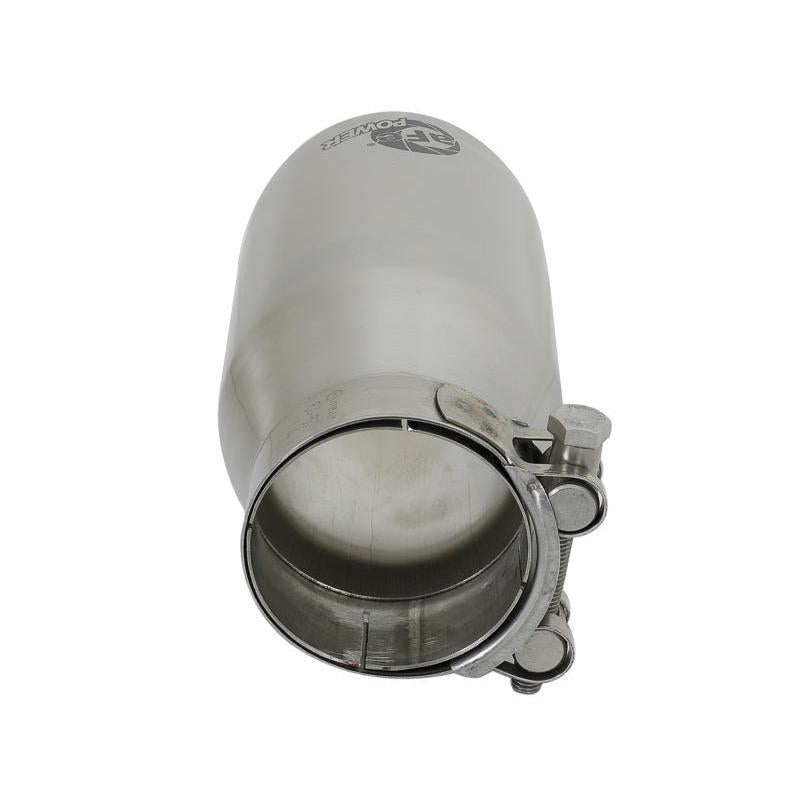 aFe MACH Force-Xp Universal 304 SS Single-Wall Clamp-On Exhaust Tip - Polished-SR1 Performance