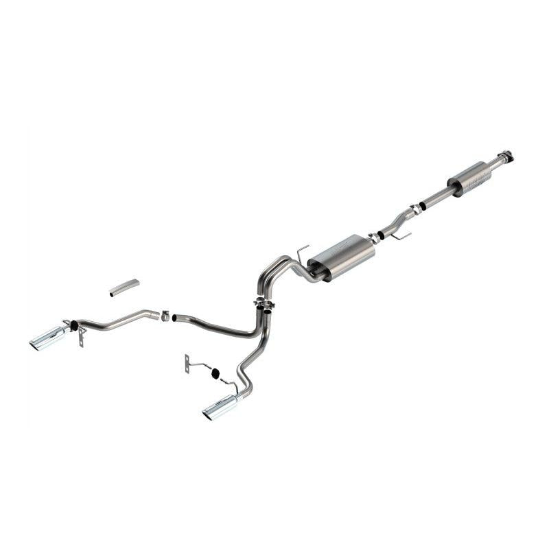Borla F-150 2021 3.3L CC SB EC STB XL/XLT/Lariat/KR/Plnm/LTD 3/2.25 SRE Cat-Back ATAK Chrome Tips-SR1 Performance