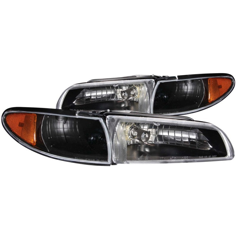 ANZO 1997-2003 Pontiac Grand Prix Crystal Headlights Black-SR1 Performance