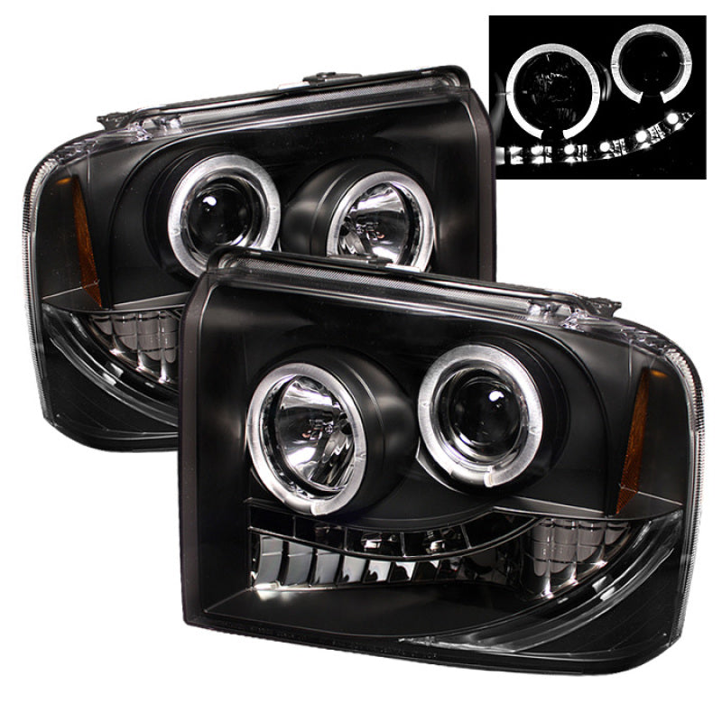 Spyder Ford F250/350/450 Super Duty 05-07 Projector Headlights LED Halo- LED Blk PRO-YD-FS05-HL-BK-SR1 Performance