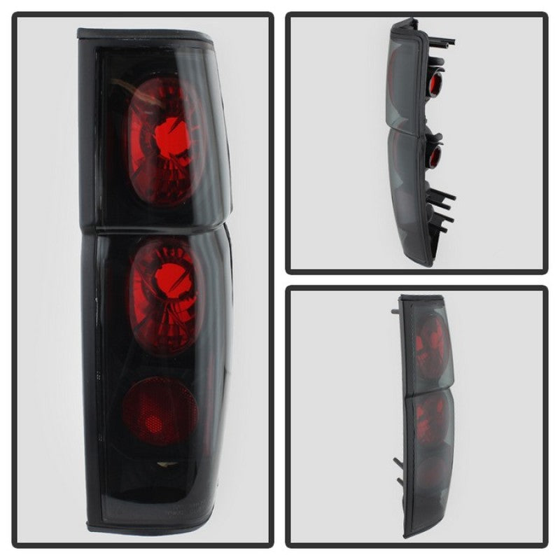 Spyder Nissan Hardbody 86-97 Euro Style Tail Lights Black Smoke ALT-YD-NH86-BSM-SR1 Performance