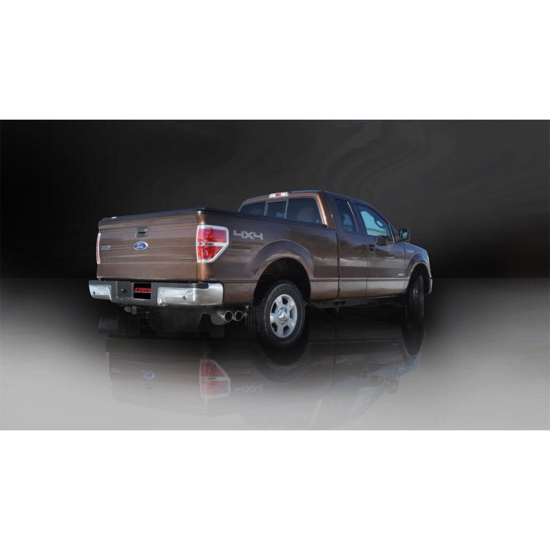 Corsa 2011-2014 Ford F-150 EcoBoost 3.5L V6 Polished Sport Cat-Back Exhaust-SR1 Performance