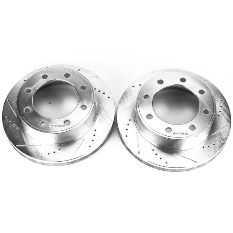 Power Stop 00-05 Ford Excursion Front Evolution Drilled & Slotted Rotors - Pair-SR1 Performance