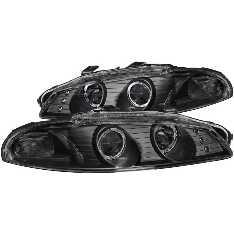 ANZO 1997-1999 Mitsubishi Eclipse Projector Headlights w/ Halo Black G2-SR1 Performance