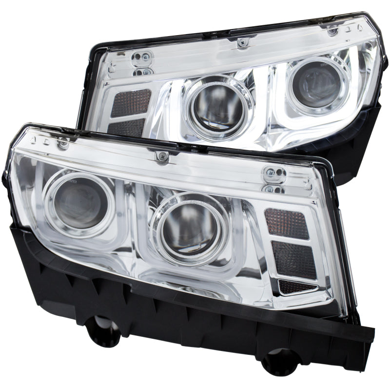 ANZO 2014-2015 Chevrolet Camaro Projector Headlights w/ U-Bar Chrome-SR1 Performance