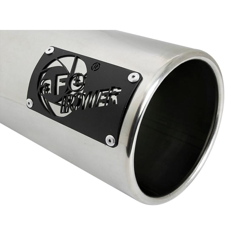 aFe SATURN 4S 4in SS Intercooled Exhaust Tip - Polished 4in In x 5in Out x 12in L Bolt-On-SR1 Performance