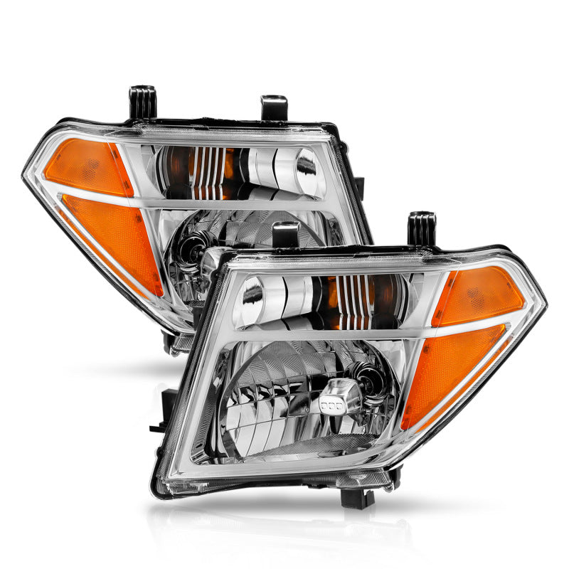 ANZO 2005-2008 Nissan Pathfinder Crystal Headlight Chrome Amber (OE Replacement)-SR1 Performance