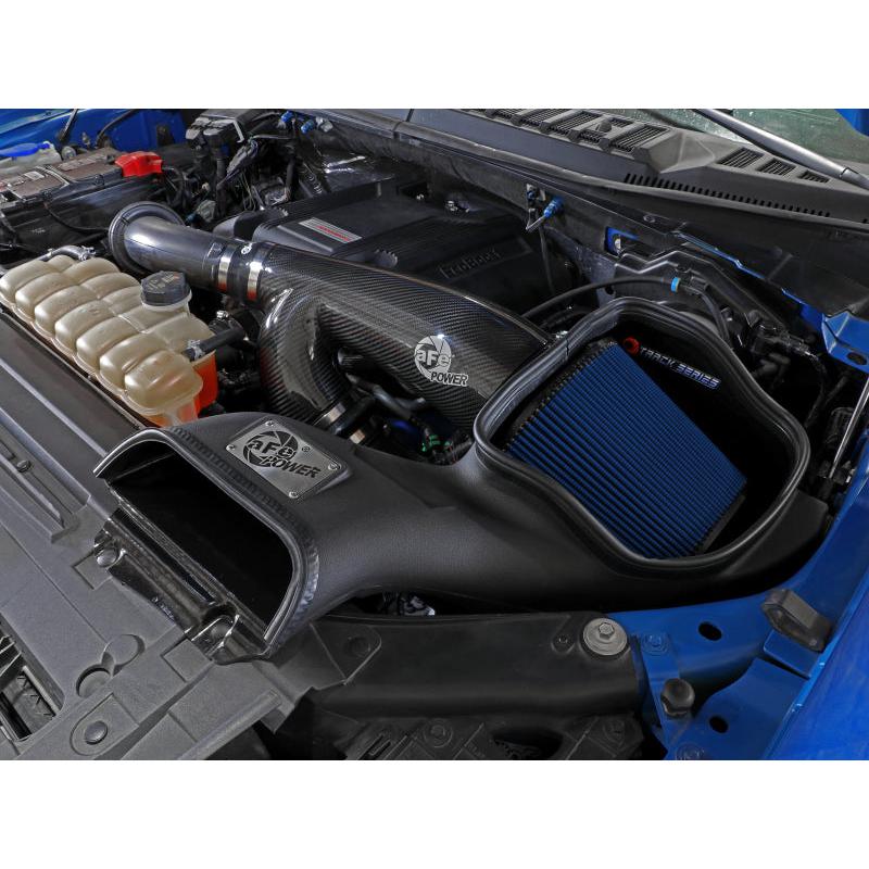 aFe 17-20 Ford F-150/Raptor Track Series Carbon Fiber Cold Air Intake System With Pro 5R Filters-SR1 Performance