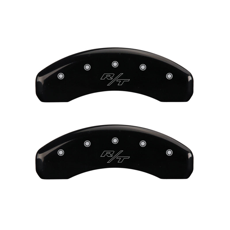 MGP 4 Caliper Covers Engraved Front & Rear Vintage Style/RT Black finish silver-SR1 Performance
