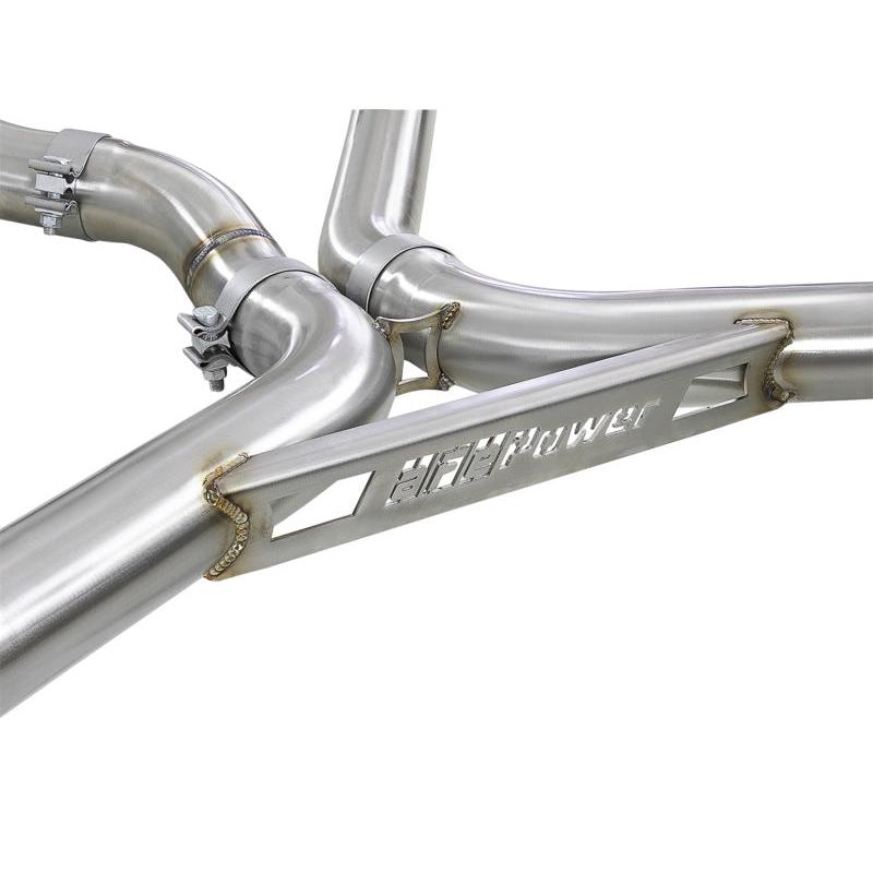 aFe MACH Force-Xp 3.5in. 304 SS C/B Exhaust w/o Muffler 15-18 BMW X5 M V8-4.4L (tt) - Black Tip-SR1 Performance
