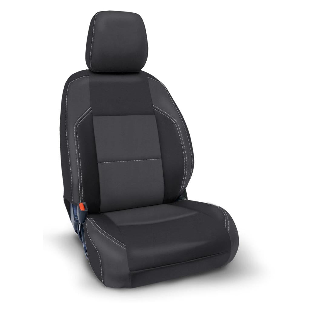 PRP 2016+ Toyota Tacoma Front Seat Covers (Pair) - Black/Grey-SR1 Performance