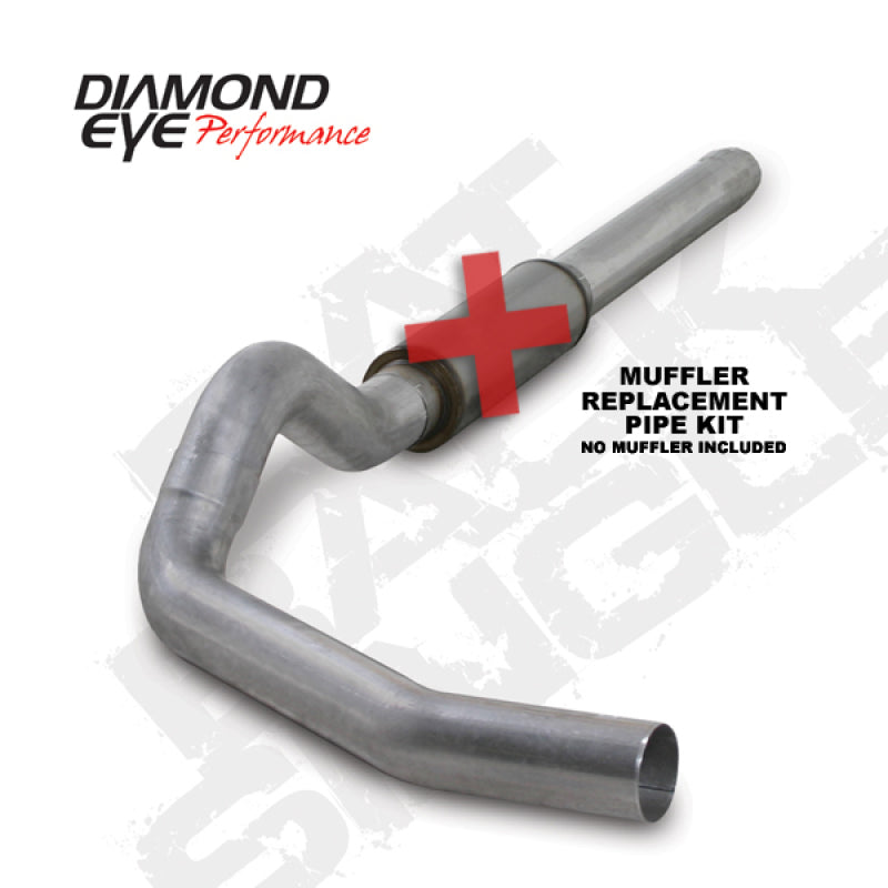 Diamond Eye KIT 5in CB MFLR RPLCMENT PIPE SGL AL: 2004.5-2007.5 DODGE CUMMINS 600-SR1 Performance
