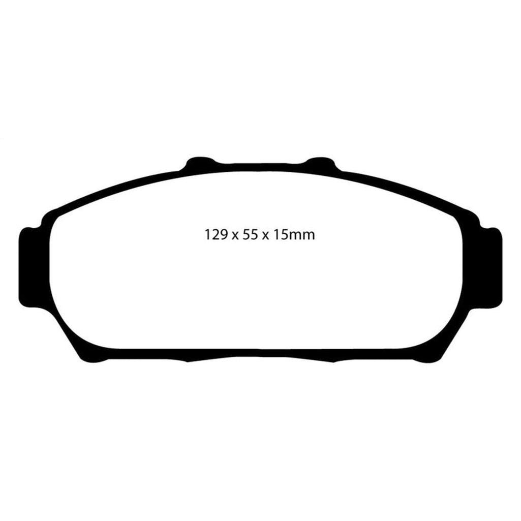 EBC Yellowstuff Front Brake Pads for 1998-2001 Acura Integra - High-Performance Street and Track Use