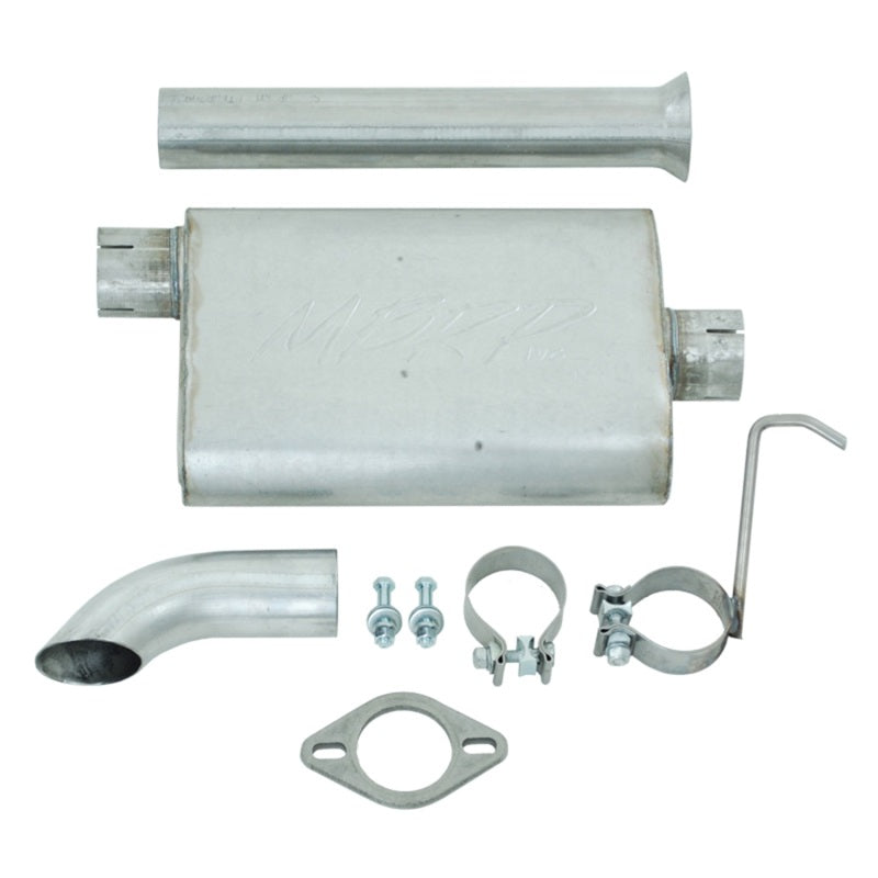 MBRP 00-06 Jeep Wrangler (TJ) Inline-4 2.5L Inline-6 4.0L Cat Back Single Off-Road Turn Down Alum Ex-SR1 Performance