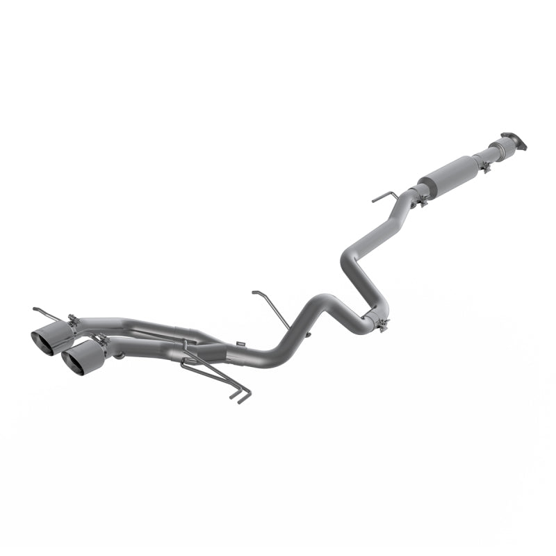 MBRP 13-18 Hyundai Veloster Turbo 4.0in OD Tips Dual Outlet 2-1/2in AL Cat Back-SR1 Performance