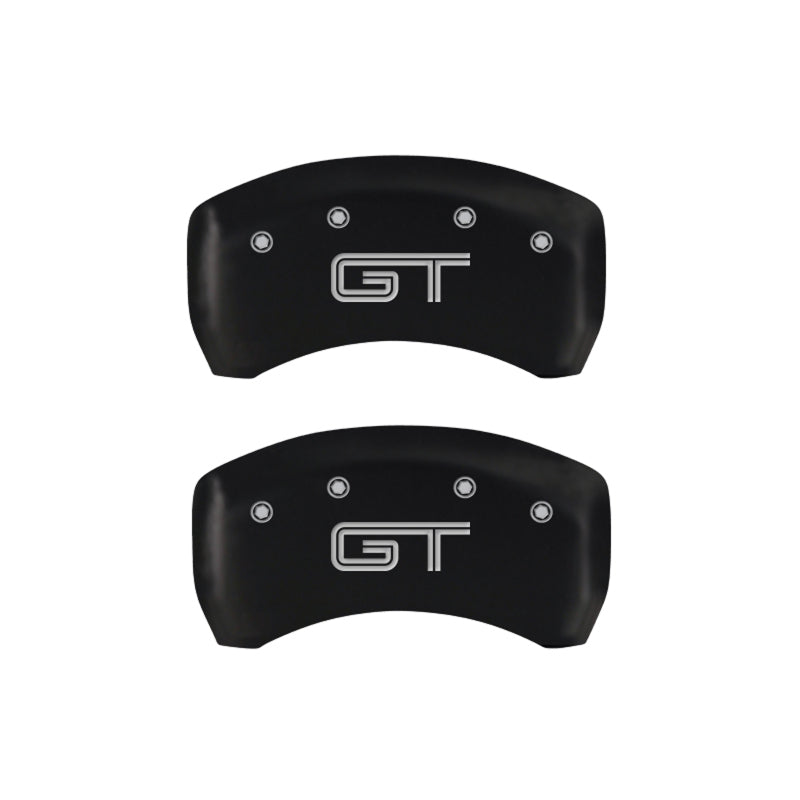 MGP 4 Caliper Covers Engraved Front Mustang Engraved Rear GT Red finish silver-SR1 Performance
