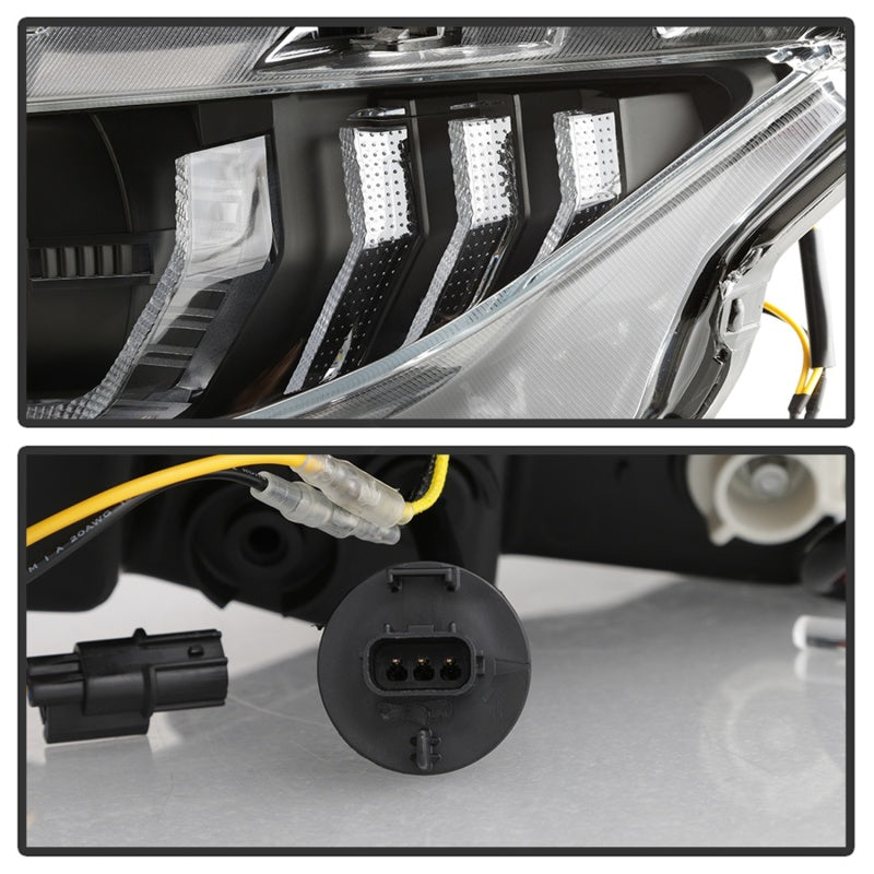 Spyder 16-18 Honda Civic 4Dr w/LED Seq Turn Sig Lights Proj Headlight - Black - PRO-YD-HC16-SEQ-BK-SR1 Performance