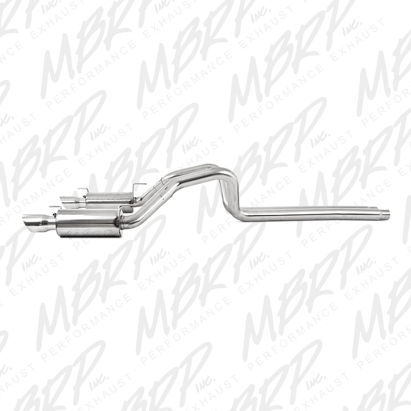 MBRP 05-09 Ford Shelby GT500 / GT Dual Split Rear Street Version 4in Tips T409 Exhaust System-SR1 Performance