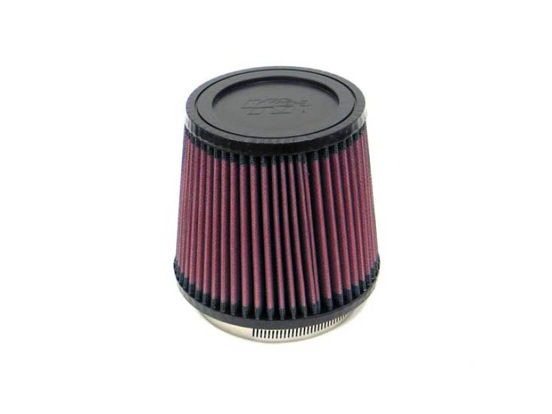 K&N Filter Universal Rubber Filter 3.75in Flange ID / 5.375in Base OD / 4.375in Top OD / 5in Height-SR1 Performance